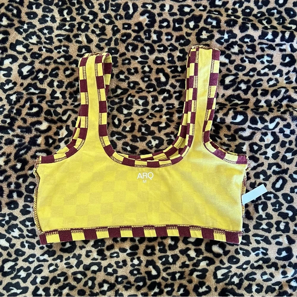 ARQ Set Wide Strap Bralette (M) and High Waisted Underwear (S) Pierrot checkered - Picture 5 of 7